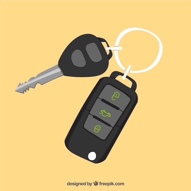 Flat car key background