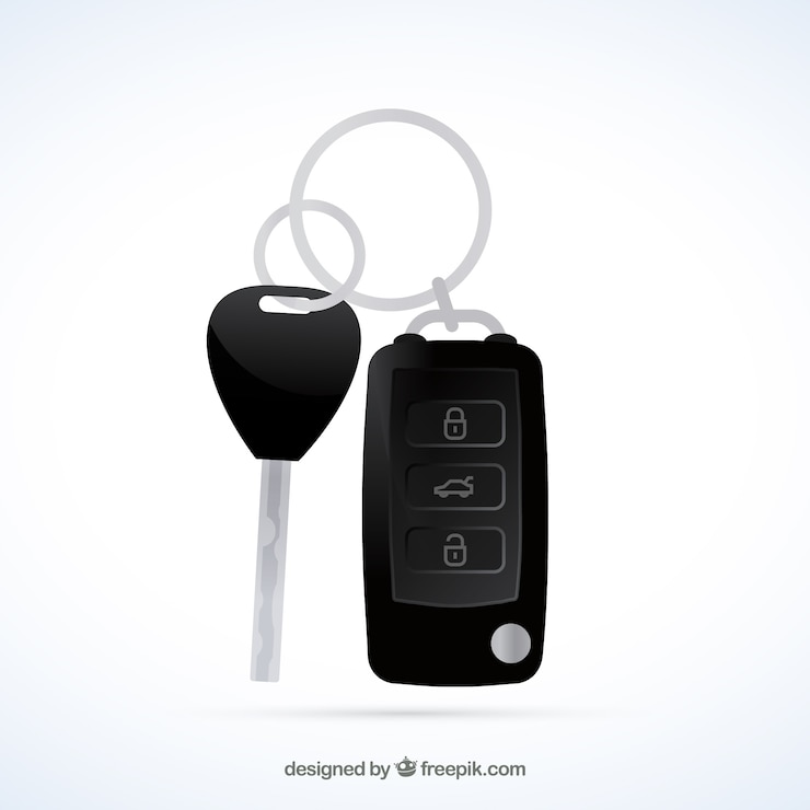 Free Vector flat car key background