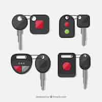 Free vector flat car key background