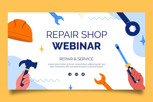 Flat car repair shop services webinar template