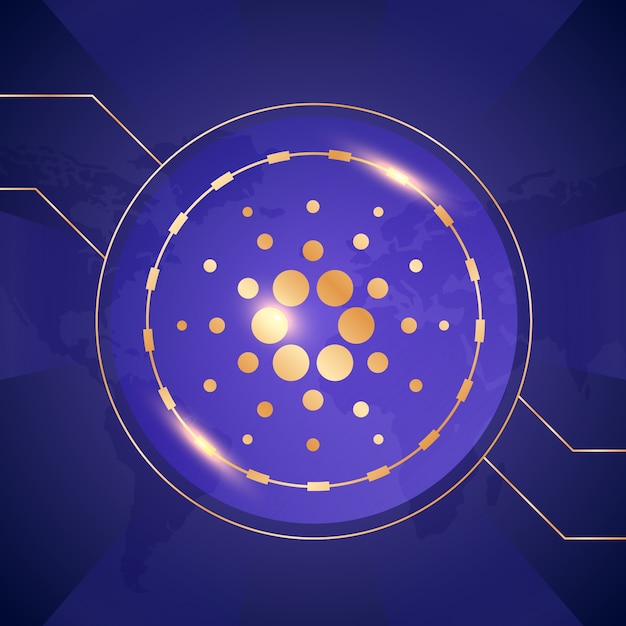 Free vector flat cardano coin illustration