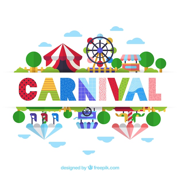 Free vector flat carnival background