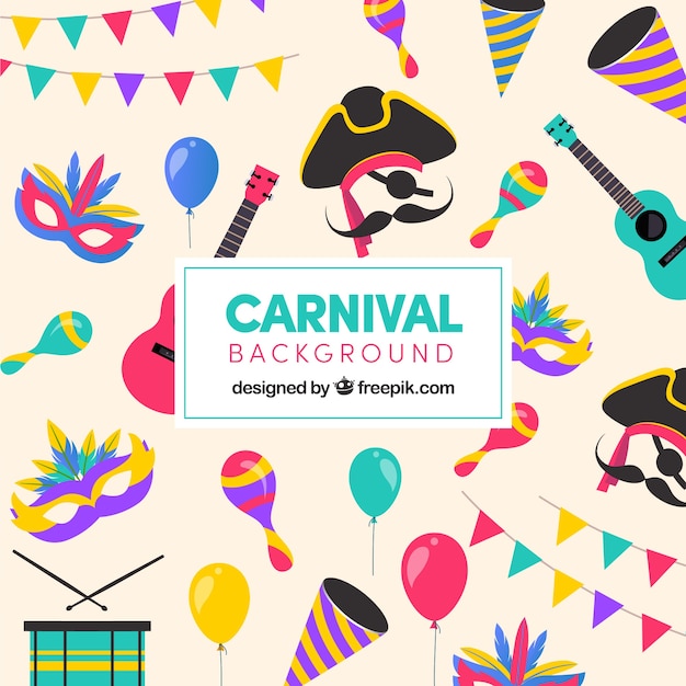 Free vector flat carnival background