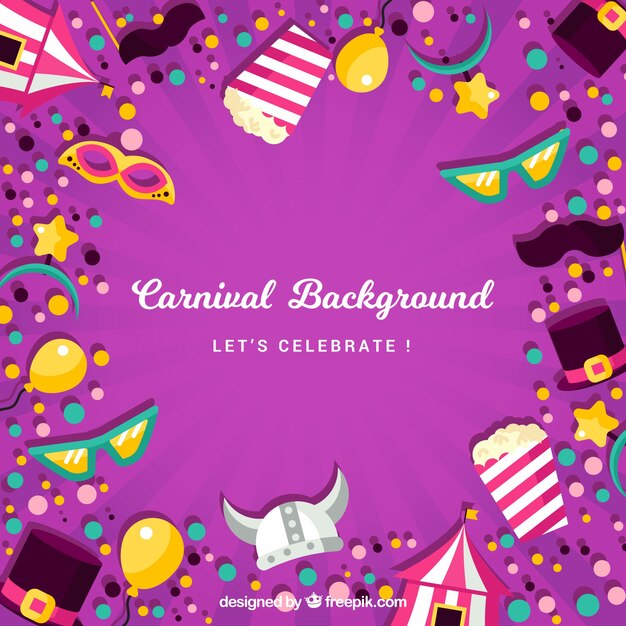 Flat carnival background