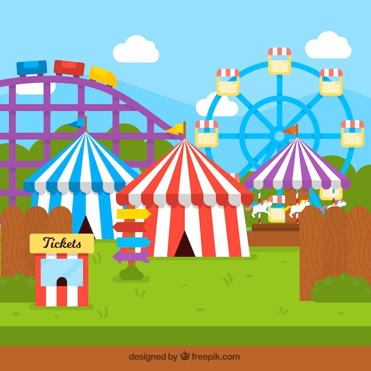 無料Vector フラットカーニバルの背景
