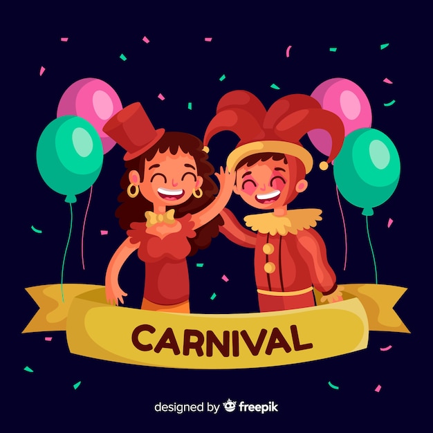 Flat carnival background