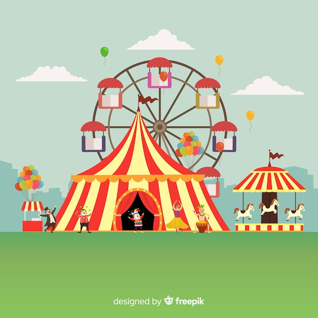 Free vector flat carnival background