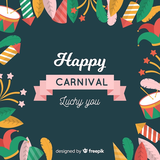 Free vector flat carnival background