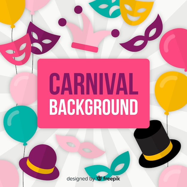 Flat carnival background