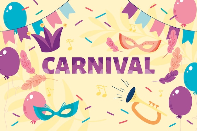 Free vector flat carnival background