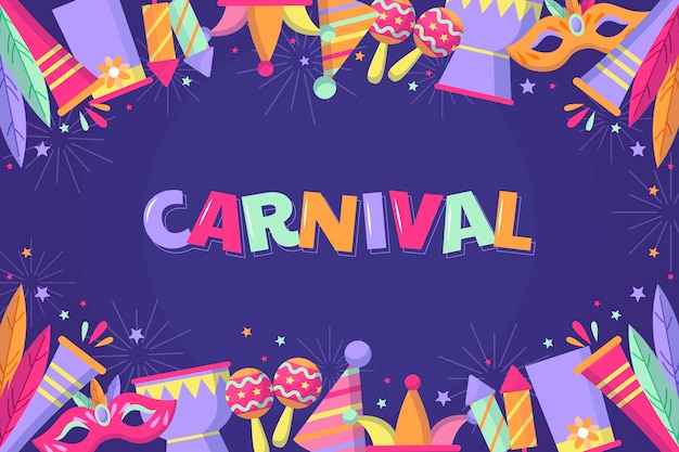 Free vector flat carnival background