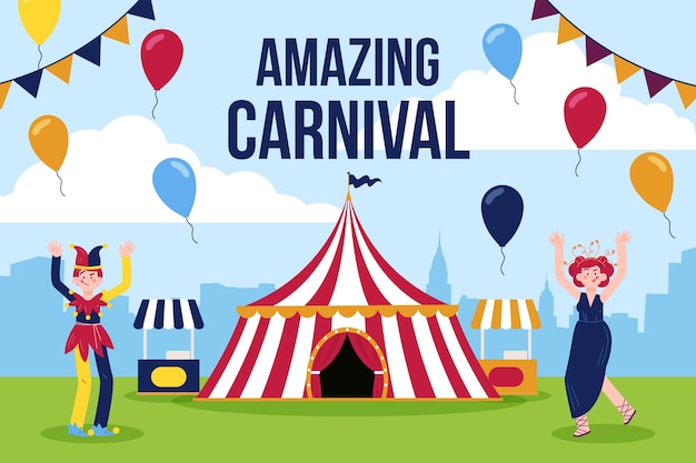 Flat carnival background