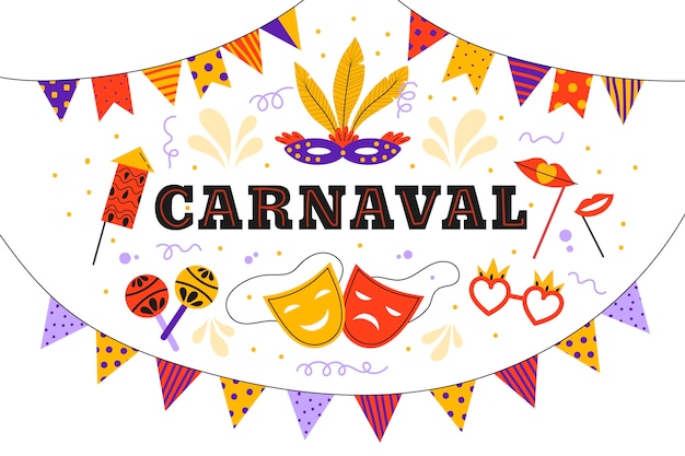 Free vector flat carnival background