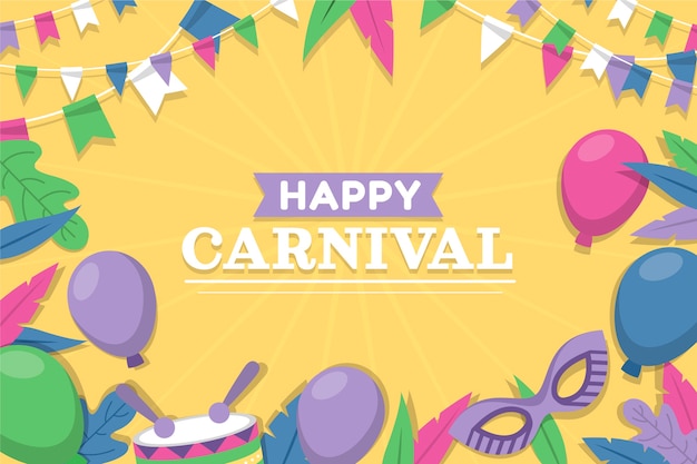 Flat carnival background