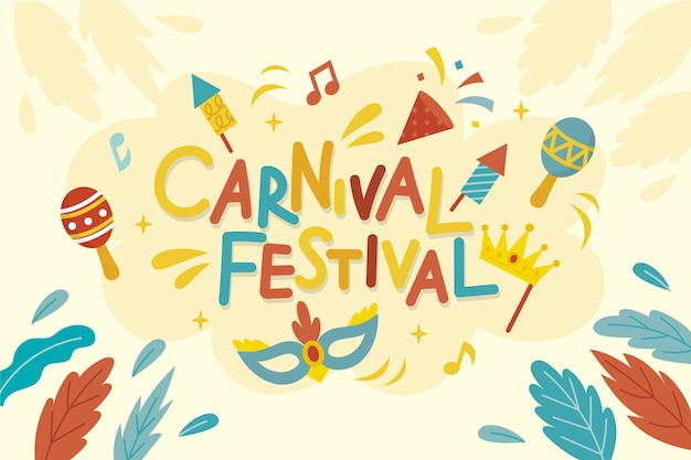 Free vector flat carnival background