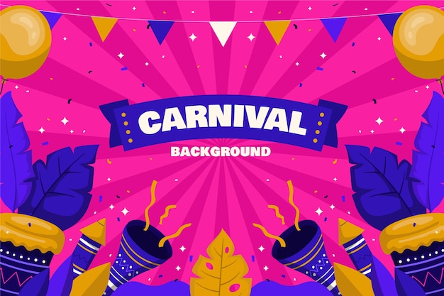 Free vector flat carnival background