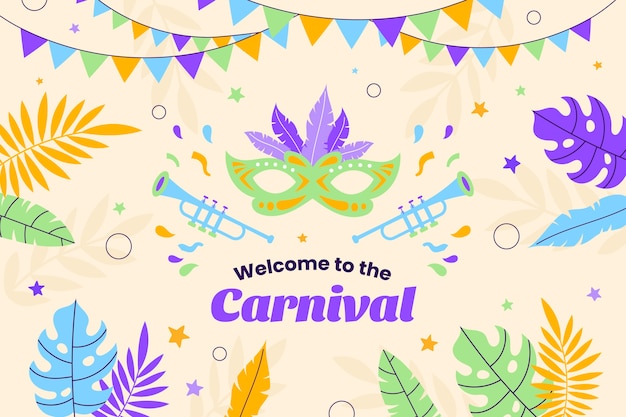 Free vector flat carnival background