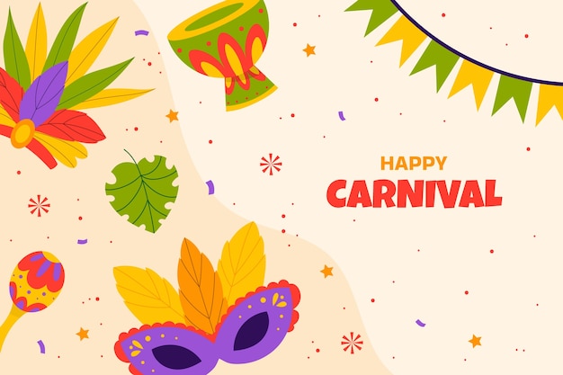 Flat carnival background