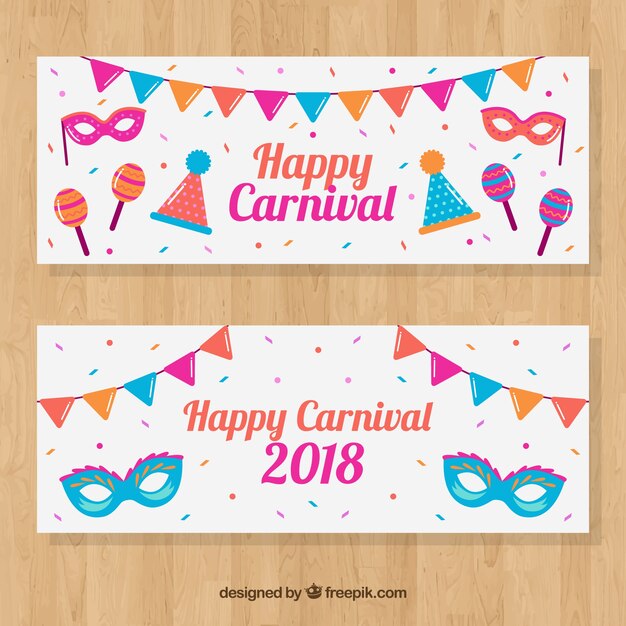Flat carnival banners