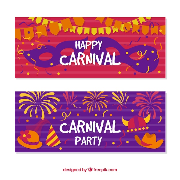 Flat carnival banners