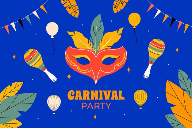 Flat carnival celebration background