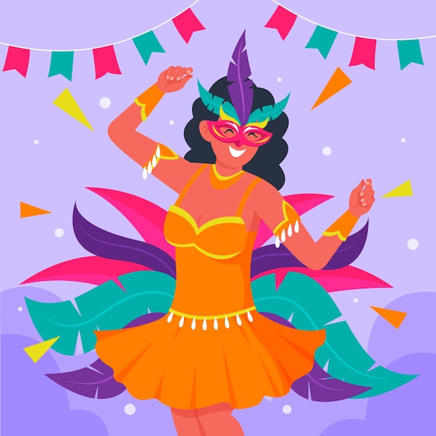 Free vector flat carnival celebration illustration