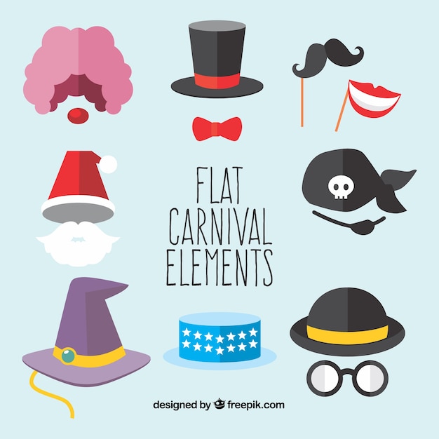 Flat carnival element collection