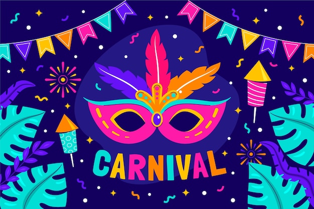 Free vector flat carnival event background