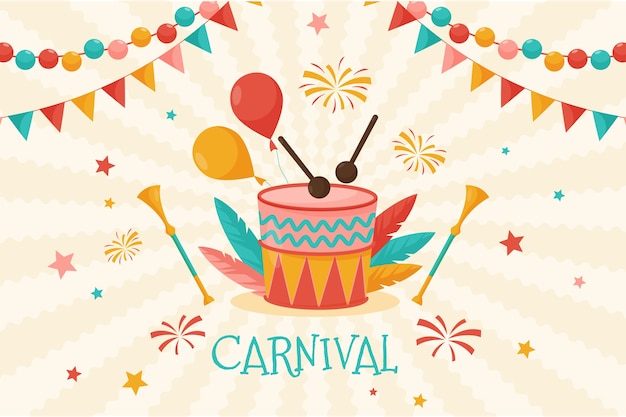 Flat carnival event background