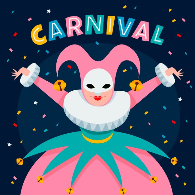 flat carnival event illustration