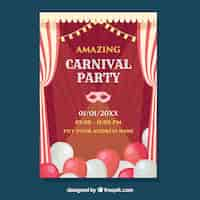 Free vector flat carnival party flyer/poster