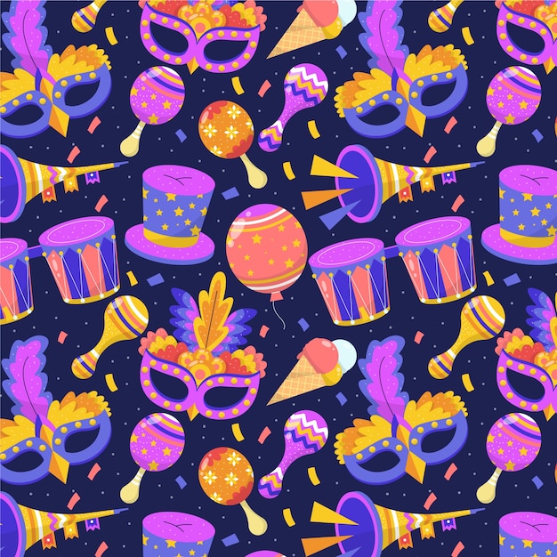 Flat carnival pattern design