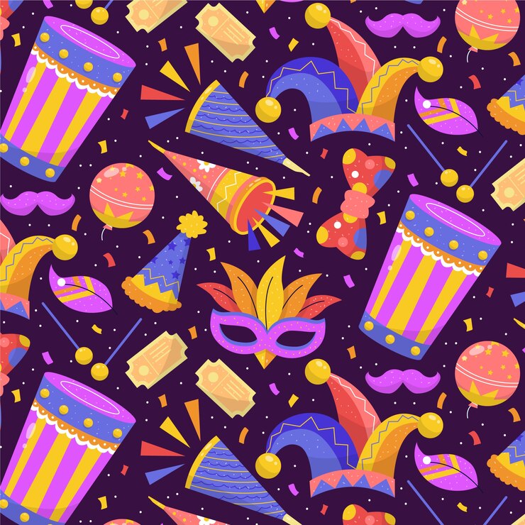 Free Vector flat carnival pattern design