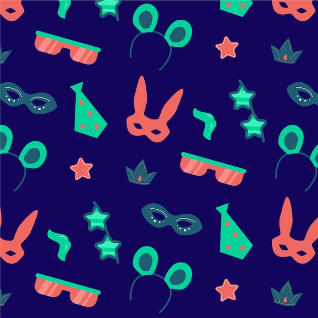 Flat carnival pattern design