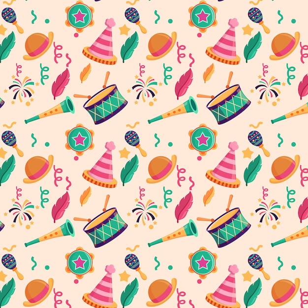 Flat carnival pattern design