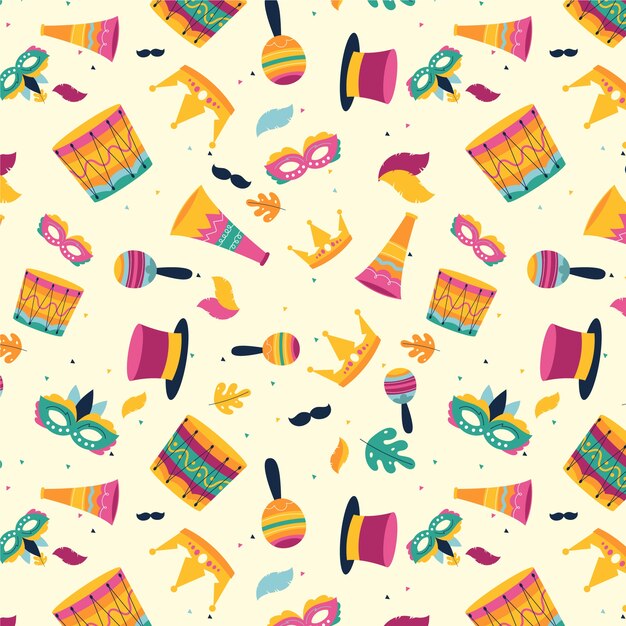 Flat carnival pattern design