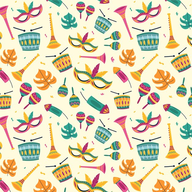 Flat carnival pattern design