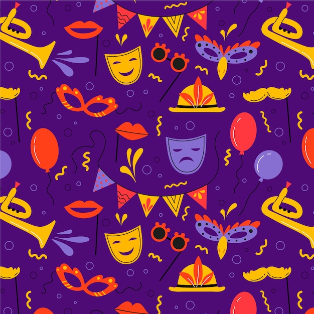 Flat carnival pattern design