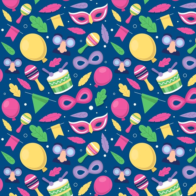 Flat carnival pattern design