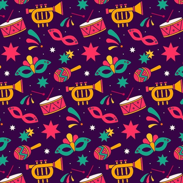 Flat carnival pattern design