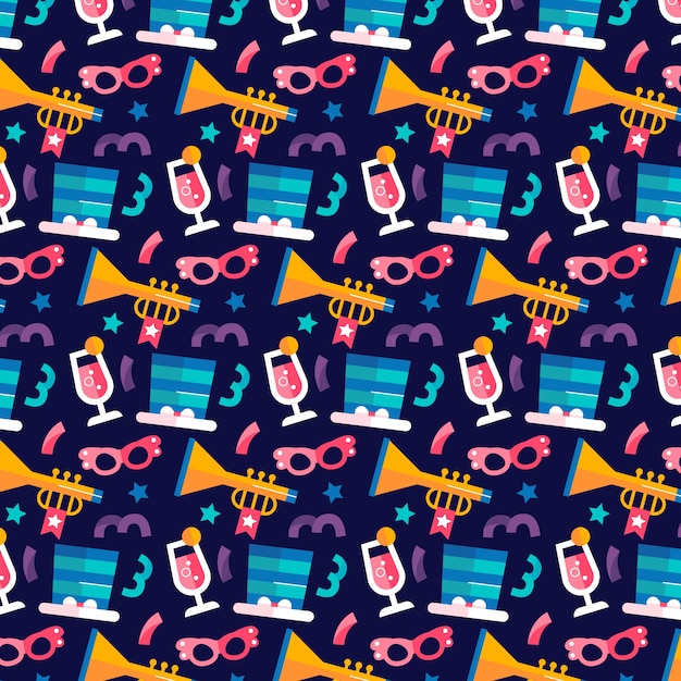 Free vector flat carnival pattern design