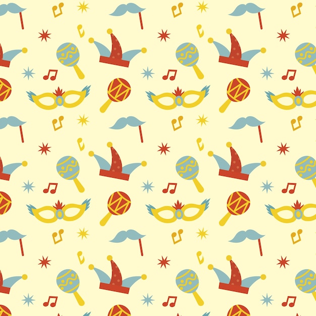 Free vector flat carnival pattern design