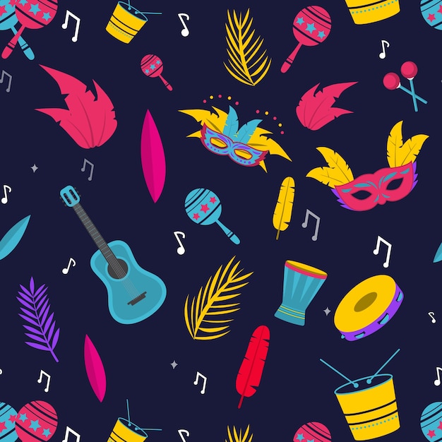 Flat carnival pattern design