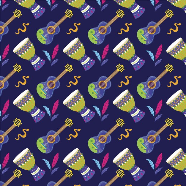 Flat carnival pattern design