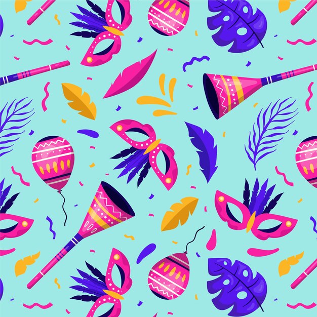 Flat carnival pattern design