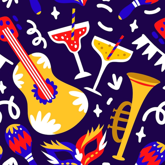 Flat carnival pattern design