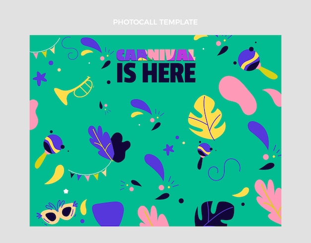 Flat carnival photocall template