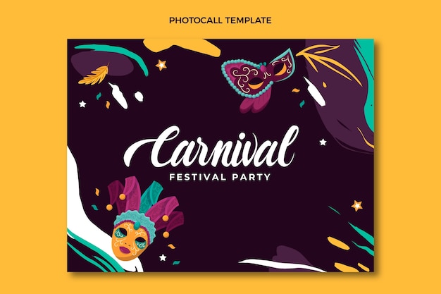 Flat carnival photocall template