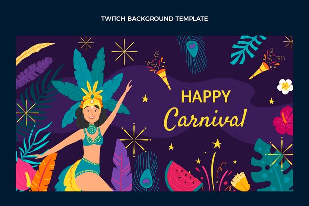 Flat carnival twitch background