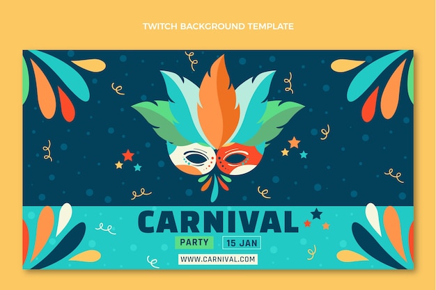 Flat carnival twitch background